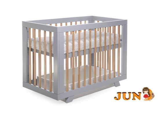 Детская кроватка для новорожденных без ящика DeSon ZORYANE серый