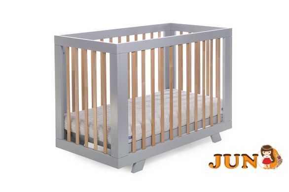 Детская кроватка для новорожденных без ящика DeSon ZORYANE серый