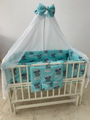 Комплект постільної білизни в дитяче ліжечко Qvatro Gold RG-08 малюнок блакитна (it's a boy)