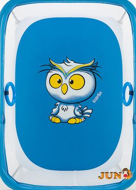 Манеж Qvatro Сонечко-02 дрібна сітка синій (owl)