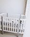 Детская кроватка для новорожденных детская Мия без ящика с маятником белая с серым