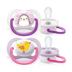 Пустушка Philips Avent Ultra air Animal 0-6 місяців для дівчаток 2 шт