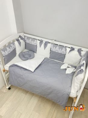 Комплект постільної білизни в дитяче ліжечко. Сірий