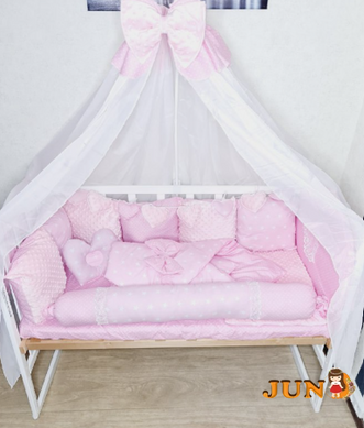 Комплект постільної білизни Bonna Classic в дитяче ліжечко Рожевий