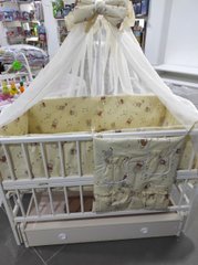 Комплект постельного белья в детскую кроватку Qvatro Gold RG-08 Бегемотик бежевый