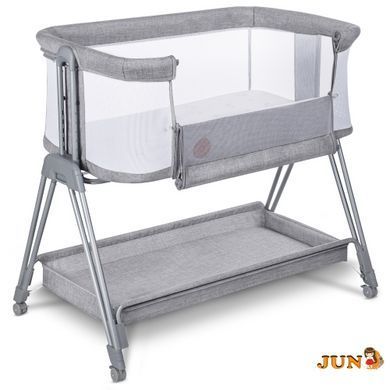 Кроватка Lionelo LUNA GREY CONCRETE, Серый, Нет, Да