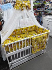 Комплект постельного белья в детскую кроватку Qvatro Gold RG-08 рисунок пони (желтый)