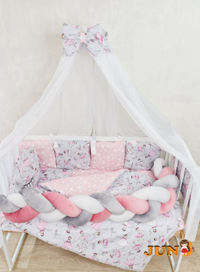 Комплект постільної білизни Bonna Koss в дитяче ліжечко Балерина Рожевий