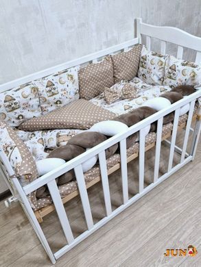 Комплект постільної білизни Bonna Elegance New в дитяче ліжечко Казка горох Темна коса