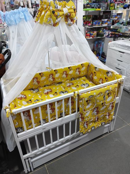 Комплект постільної білизни в дитяче ліжечко Qvatro Gold RG-08 малюнок поні (жовтий)