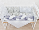 Комплект постільної білизни Bonna Elegance в дитяче ліжечко Зірки Сірий