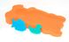 Поролоновая вкладка в ванночку Klups MIX-04 голубой, розовый и оранжевый