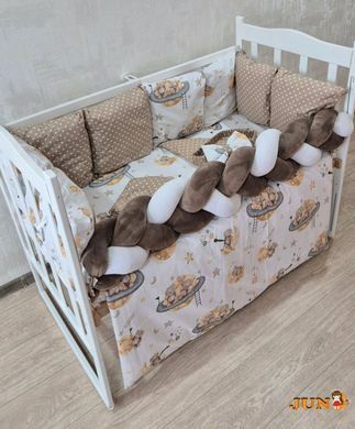 Комплект постельного белья Bonna Elegance New в детской кроватке Медвежонок Бежевые