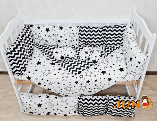 Комплект постельного белья Bonna Eco в детскую кроватку Зигзаг