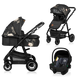 Коляска 3 в 1 Lionelo AMBER 3, белый с черным