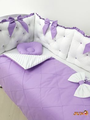 Комплект Фіолетовий із каретною стяжкою намистинками