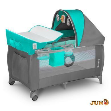 Манеж Lionelo SVEN PLUS TURQUOISE GREY