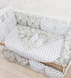 Комплект постільної білизни Bonna Eco в дитяче ліжечко Зірки Сірий