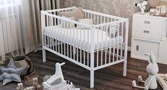 Детская кроватка для новорожденных ДУБОК Малютка без ящика белая