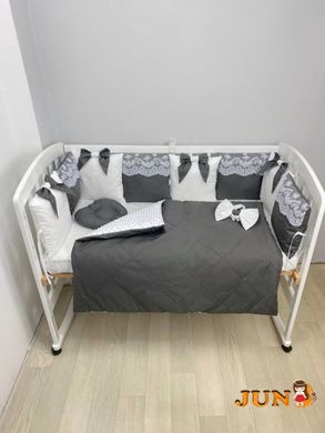 Комплект постільної білизни в дитяче ліжечко. Графіт
