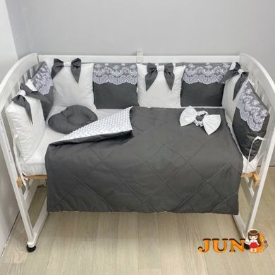 Комплект постільної білизни в дитяче ліжечко. Графіт