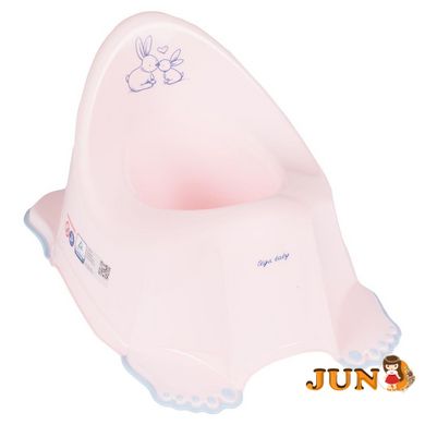 Горшок с антискользящим покрытием Tega LITTLE BUNNY Anti slip potty KR-001-104 powder pink (розовый)