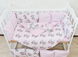 Комплект постільної білизни Bonna Eco в дитяче ліжечко Тедді Рожевий