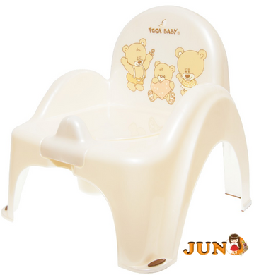 Музыкальный горшок-стульчик Tega Teddy Bear MS-012 118 white pearl