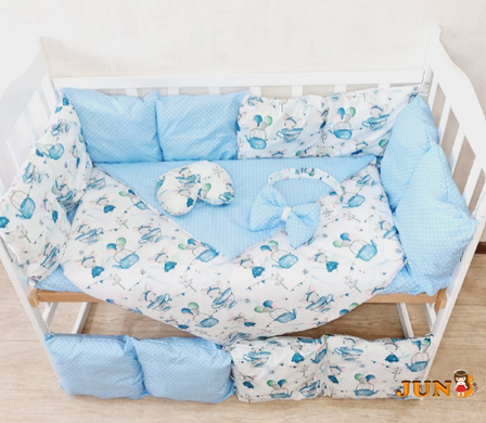 Комплект постільної білизни Bonna Eco в дитяче ліжечко Мишки Блакитний