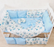 Комплект постельного белья Bonna Eco в детскую кроватку Мышки Голубой