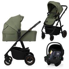 Коляска 3 в 1 Lionelo AMBER PLUS 3IN1, Оливковий