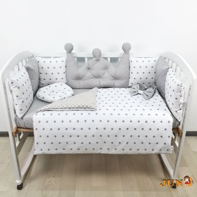 Комплект постільної білизни, в дитяче ліжечко Корона сіра
