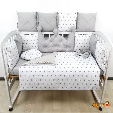 Комплект постільної білизни, в дитяче ліжечко Корона сіра