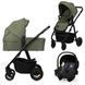 Коляска 3 в 1 Lionelo AMBER PLUS 3IN1, Оливковый