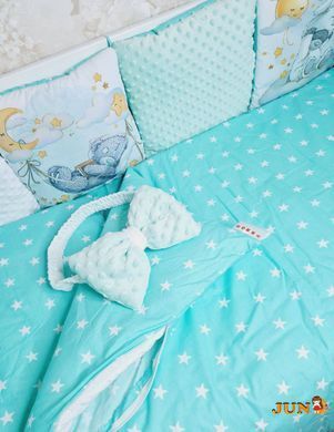 Комплект постільної білизни Bonna Mini Print в дитяче ліжечко М'ята