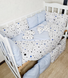 Комплект постельного белья Bonna Eco в детскую кроватку Звезды Голубой