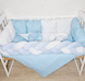 Комплект постільної білизни Bonna Elegance в дитяче ліжечко Біло-Блакитний