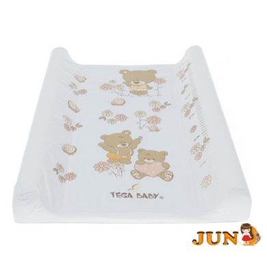 Повивальна дошка жорстка Tega TEDDY BEAR Changing Pad 70x50 cm MS-009-118 white pearl (білий)