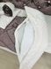 Комплект постільної білизни + Конверт на виписку-з подушечками, в дитяче ліжечко. Біло-сірий з, намистами