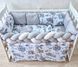 Комплект постельного белья Bonna Elegance New в детскую кроватку Слоненок Серый