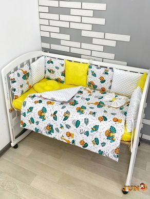 Комплект постільної білизни, в дитяче ліжечко. Левенята жовті