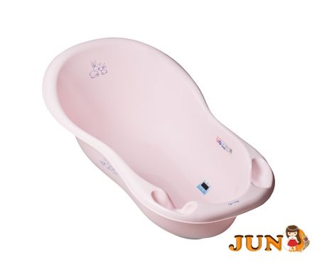 Ванночка Tega Little Bunnies KR-005 102 cm со сливом и термометром 104 light pink