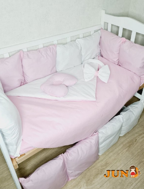 Комплект постельного белья Bonna Eco в детскую кроватку Розовый Однотон