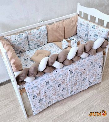 Комплект постільної білизни Bonna Elegance New в дитяче ліжечко Тваринки Карамель