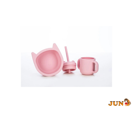 Силіконова миска дитяча FreeOn Kitty, pink