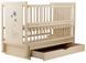 Ліжко Babyroom Ведмедик M-03 маятник, ящик, відкидний бік бук слонова кістка