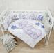 Комплект постільної білизни Bonna Print в дитяче ліжечко з ведмедиком синій