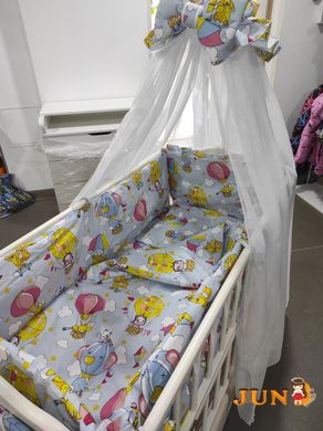 Комплект постільної білизни в дитяче ліжечко Qvatro Gold RG-08 малюнок куля (голубий)
