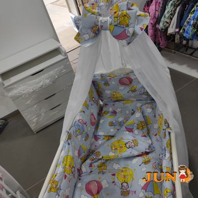 Комплект постільної білизни в дитяче ліжечко Qvatro Gold RG-08 малюнок куля (голубий)