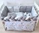 Комплект постельного белья Bonna Elegance New в детскую кроватку Животные Серые
